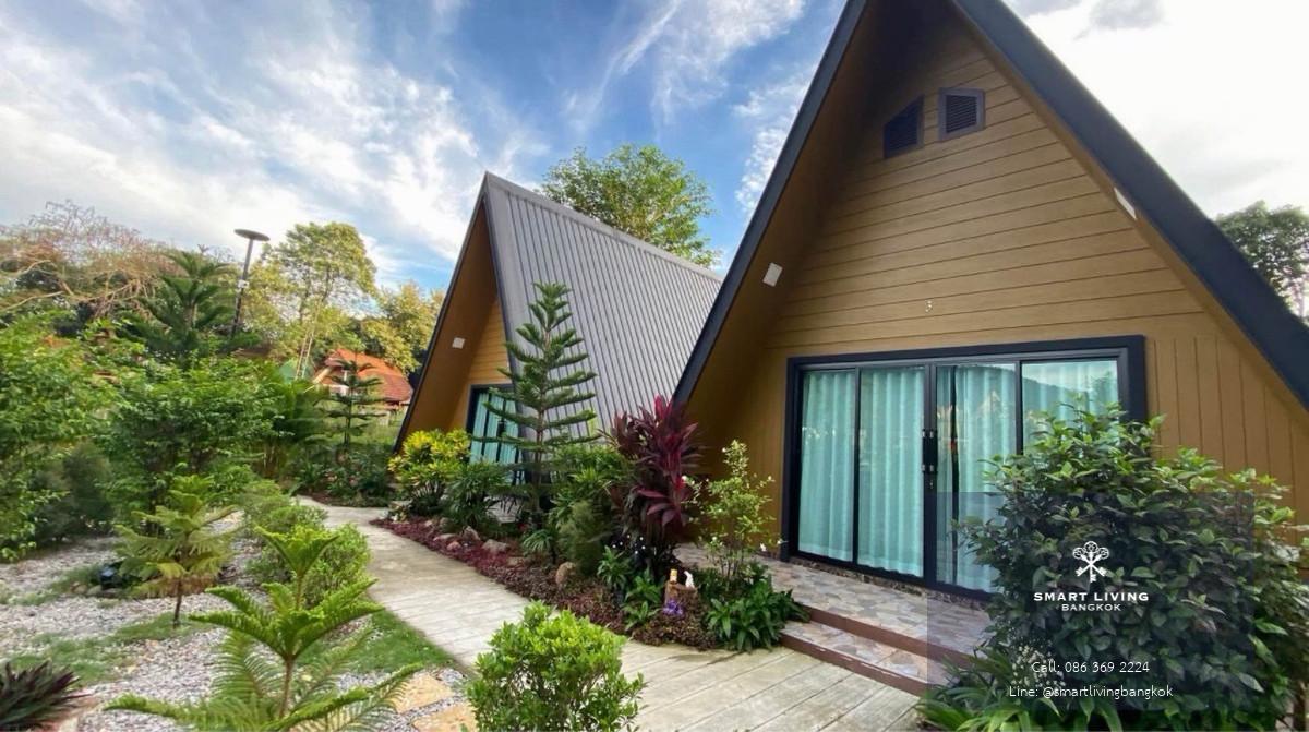 ขายธุรกิจรีสอร์ต นครนายก ใกล้เขื่อนขุนด่าน 7 หลัง สร้างใหม่ รายได้ 6 หลักต่อเดือน