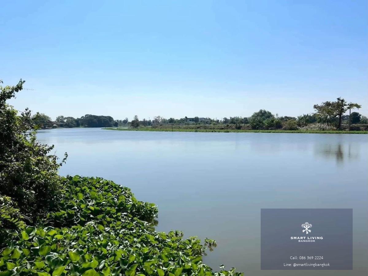ขายที่ดินริมน้ำนครชัยศรี บางเลน วิวคุ้งน้ำสวย เหมาะสร้างบ้านหรือคาเฟ่ริมน้ำ