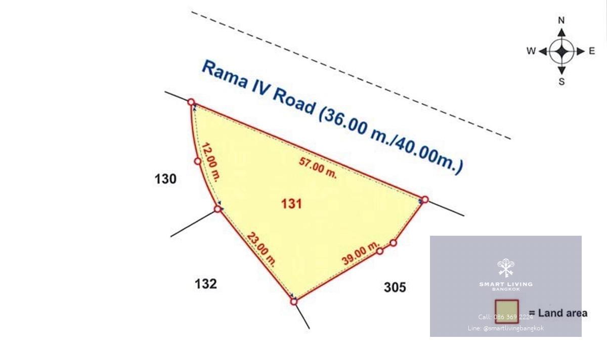 ขายและให้เช่าที่ดิน พระราม 4 ขนาด 304 ตารางวา พร้อมอาคาร เหมาะพัฒนาโครงการเชิงพาณิชย์ใจกลางเมือง