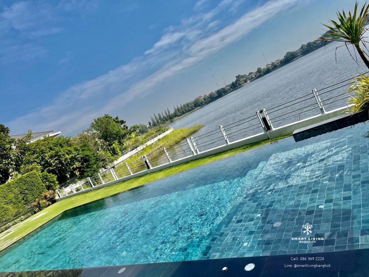 บ้านหรูริมทะเลสาบ รังสิต ปทุมธานี  พร้อมสระว่ายน้ำส่วนตัว ที่ดินขนาดใหญ่ 250 ตร.ว บรรยากาศรีสอร์ต เป็นส่วนตัวสูง