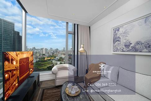 ให้เช่าคอนโดหรู 2 Bedroom Suite โครงการใหม่ (65 ตร.ม.) โปร All-Inclusive ฟรีน้ำไฟ+แม่บ้าน มี Santisuk Lounge ติด BTS ทองหล่อ