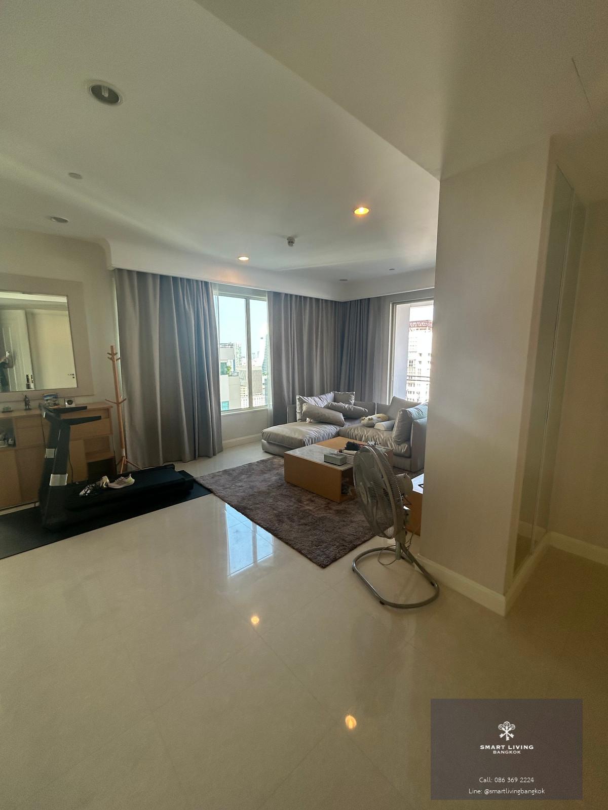 ให้เช่าคอนโดหรู Q Langsuan 2 ห้องนอน 113.53 ตร.ม. วิวสูง ใกล้ BTS ชิดลม | 100,000 บาท/เดือน