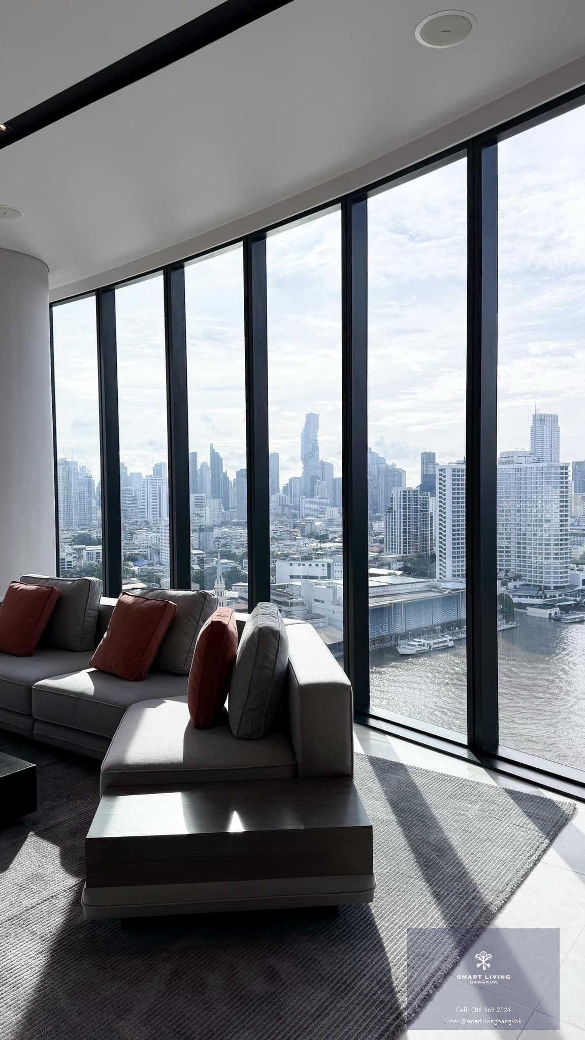 ให้เช่าคอนโดหรูริมแม่น้ำเจ้าพระยา Banyan Tree Residences Riverside Bangkok 2 ห้องนอน 178 ตร.ม. วิวแม่น้ำพาโนรามา ใกล้ ICONSIAM