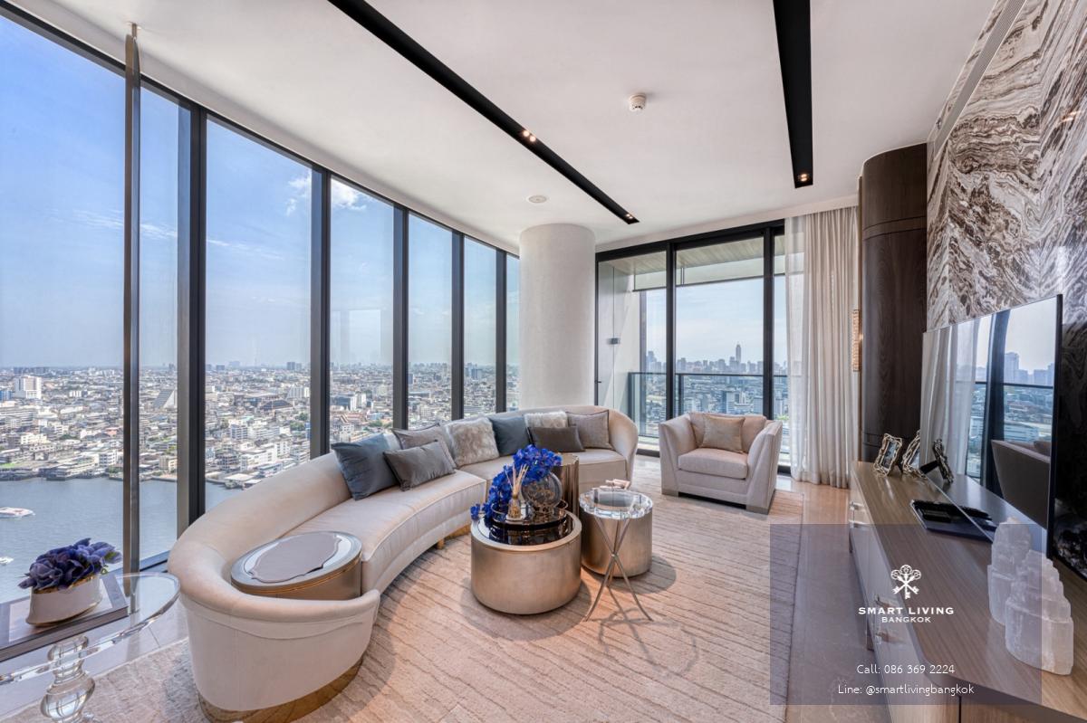 ให้เช่าคอนโดหรูริมแม่น้ำเจ้าพระยา Banyan Tree Residences Riverside Bangkok 2 ห้องนอน 178 ตร.ม. วิวแม่น้ำพาโนรามา ใกล้ ICONSIAM