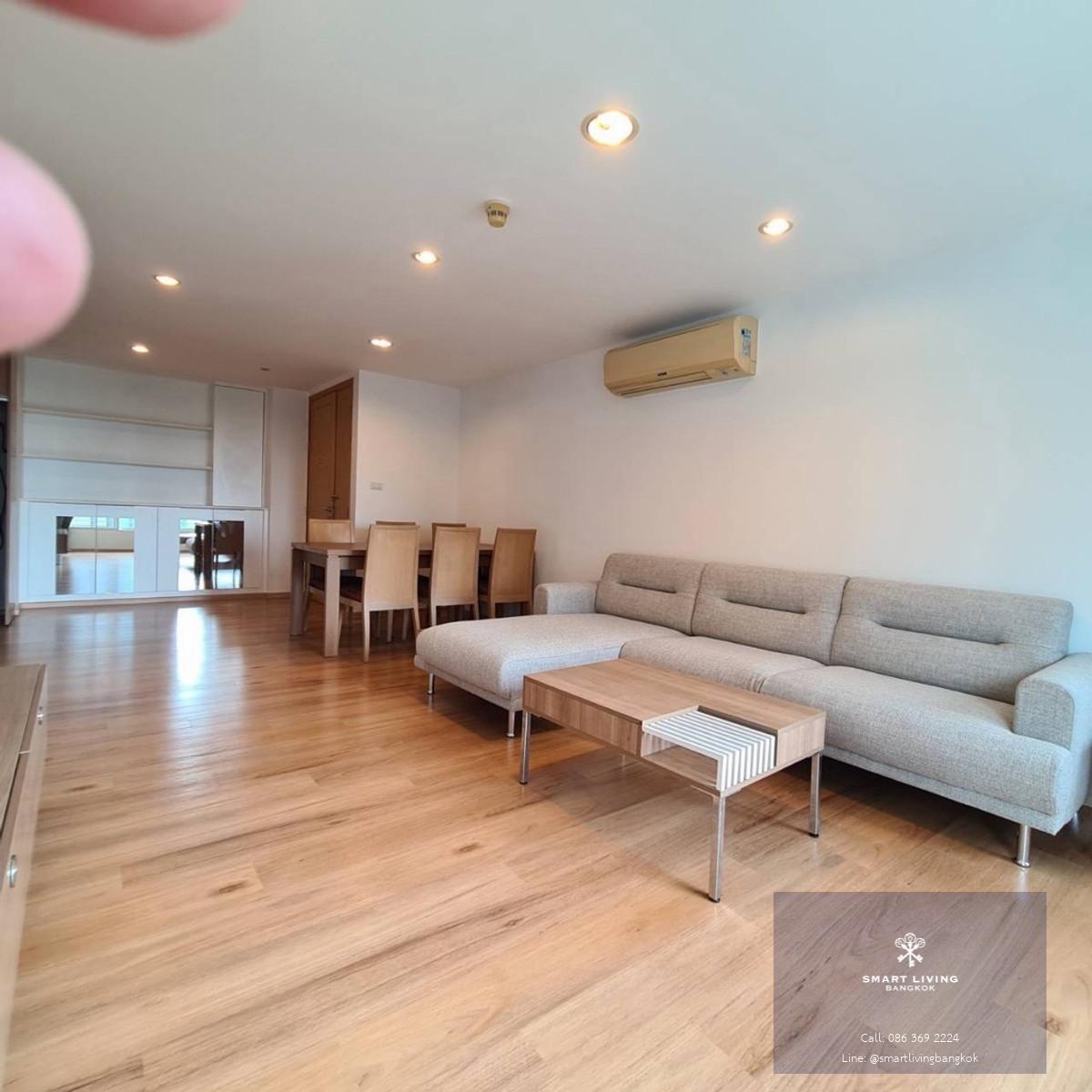 ให้เช่าห้องขนาดใหญ่  2 ห้องนอน พื้นที่ 107 ตร.ม ทำเลหลังสวน ใกล้ BTS ชิดลม ใจกลางเมือง เหมาะอยู่อาศัยระยะยาว