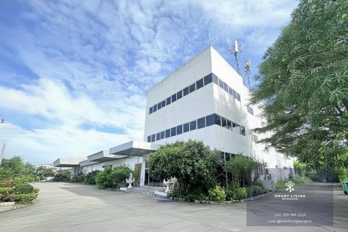 ขายโรงงาน ลาดกระบัง ผังเมืองสีม่วง พร้อมใบอนุญาตโรงงาน มีโกดังและออฟฟิศ พื้นที่ใช้สอย 6,700 ตร.ม ใกล้สนามบินสุวรรณภูมิ เหมาะลงทุนและดำเนินกิจการทันที