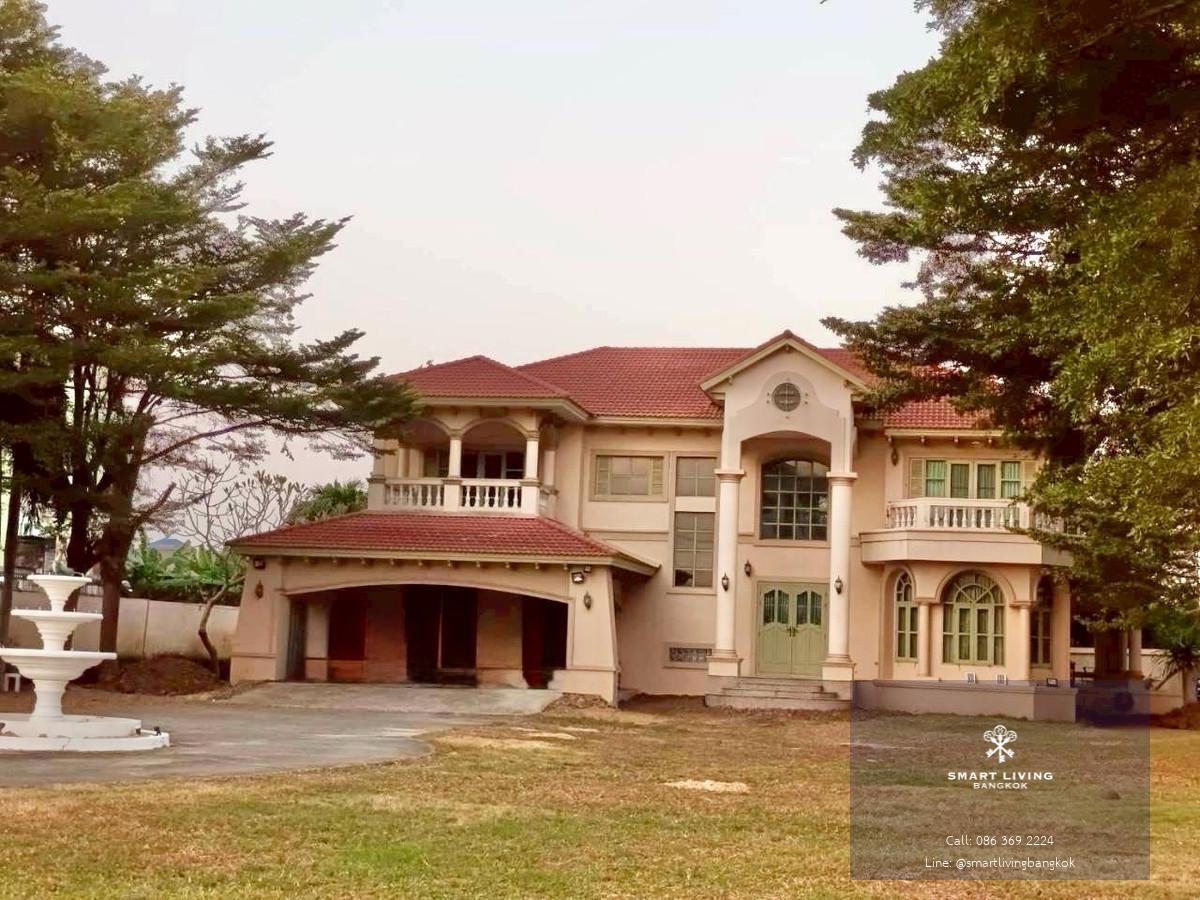 เช่าและขายคฤหาสน์หลังใหญ่ติดริมน้ำ บางพลี เทพารักษ์ กม.13 ที่ดิน 2 ไร่ ใกล้สนามบินสุวรรณภูมิ