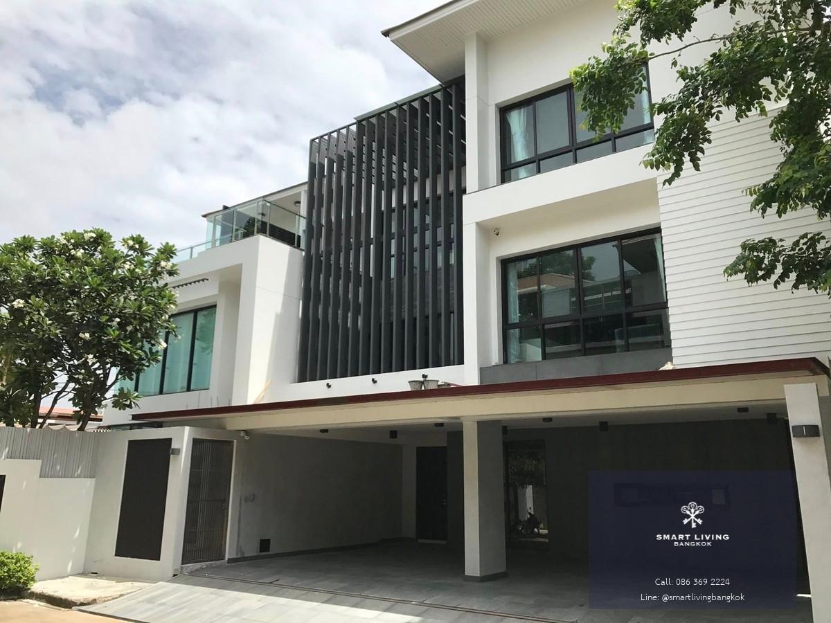 ให้เช่าบ้านเดี่ยว บ้านอิสระพระราม 9 ขนาด 5 ห้องนอน พื้นที่ใช้สอย 500 ตร.ม บนที่ดิน 97 ตร.ว พื้นที่กว้าง เหมาะสำหรับครอบครัว