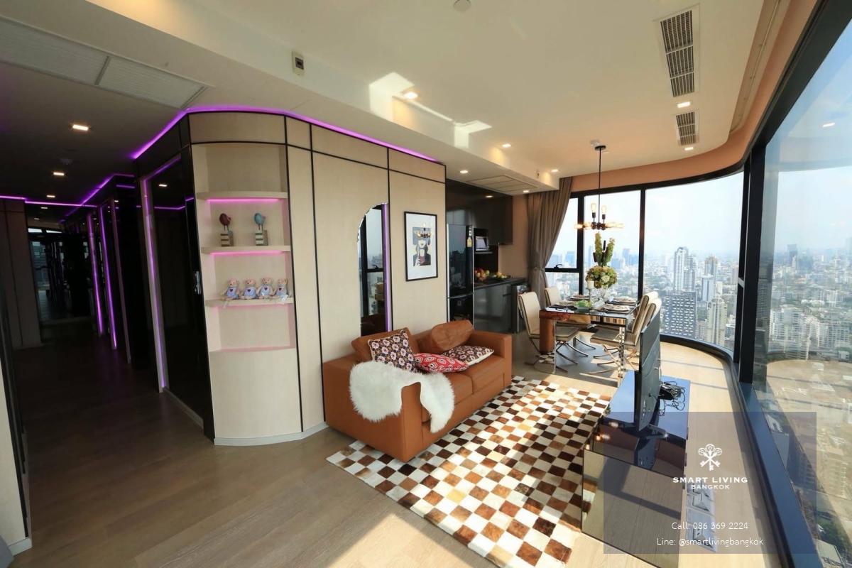 คอนโด Ashton Asoke 3 ห้องนอน 3 ห้องน้ำ ห้องหายาก วิวกระจกโค้ง ชั้นสูง พื้นที่ 100 ตร.ม. ให้เช่า 100,000 บาท