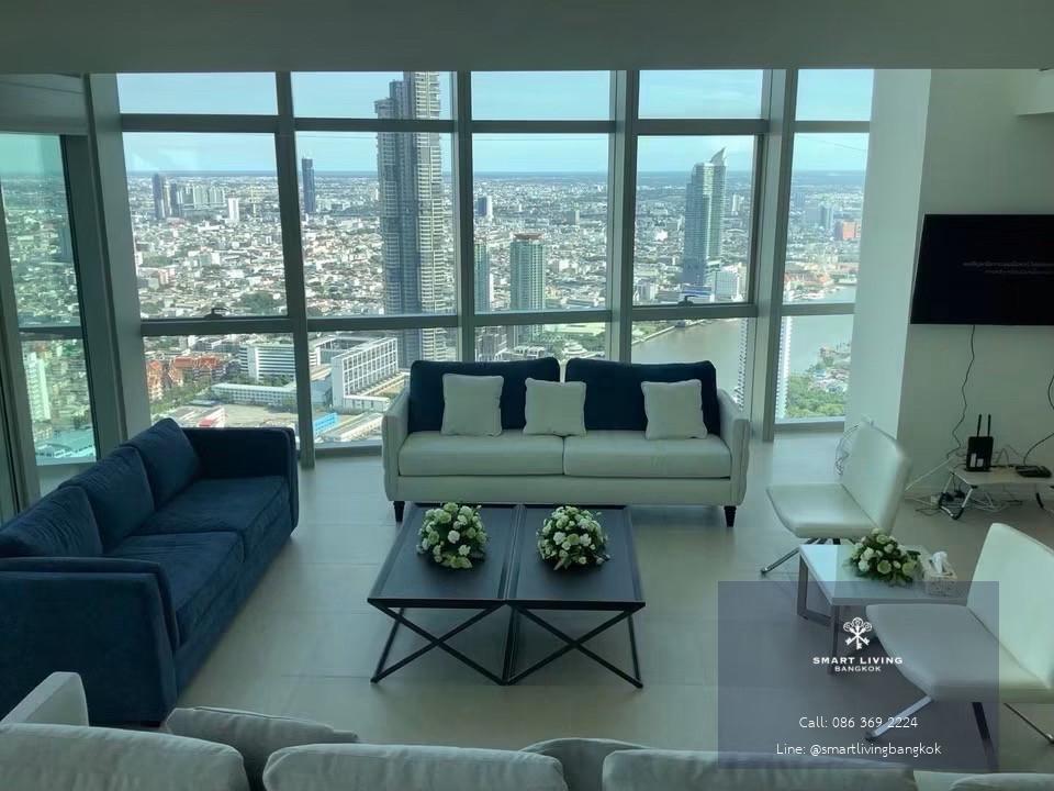 เพนท์เฮ้าส์ดูเพล็กซ์หรูให้เช่า วิวแม่น้ำเจ้าพระยา ใกล้ ICONSIAM