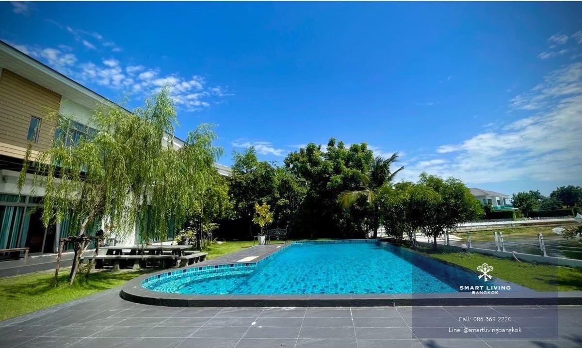 บ้านหรูริมทะเลสาบ รังสิต ปทุมธานี  พร้อมสระว่ายน้ำส่วนตัว ที่ดินขนาดใหญ่ 297.6 ตร.ว บรรยากาศรีสอร์ต เป็นส่วนตัวสูง