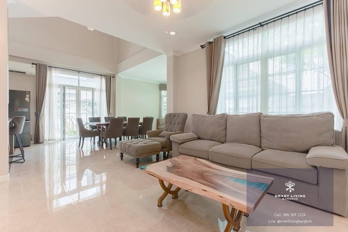 ให้เช่าบ้านเดี่ยว Fantasia Villa 4 ศรีนครินทร์ บางนา บ้านสไตล์ Victorian พื้นที่กว้าง เลี้ยงสัตว์ได้ ใกล้ MRT ศรีเอี่ยม