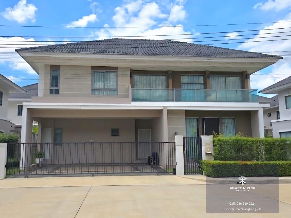 ให้เช่าบ้านเดี่ยวทำเลทองพระราม 9 - กรุงเทพกรีฑา (4 นอน 5 น้ำ) ตกแต่งบิวท์อินสวยงาม พร้อมห้องกระจกอเนกประสงค์ ใกล้ รร.นานาชาติชั้นนำ
