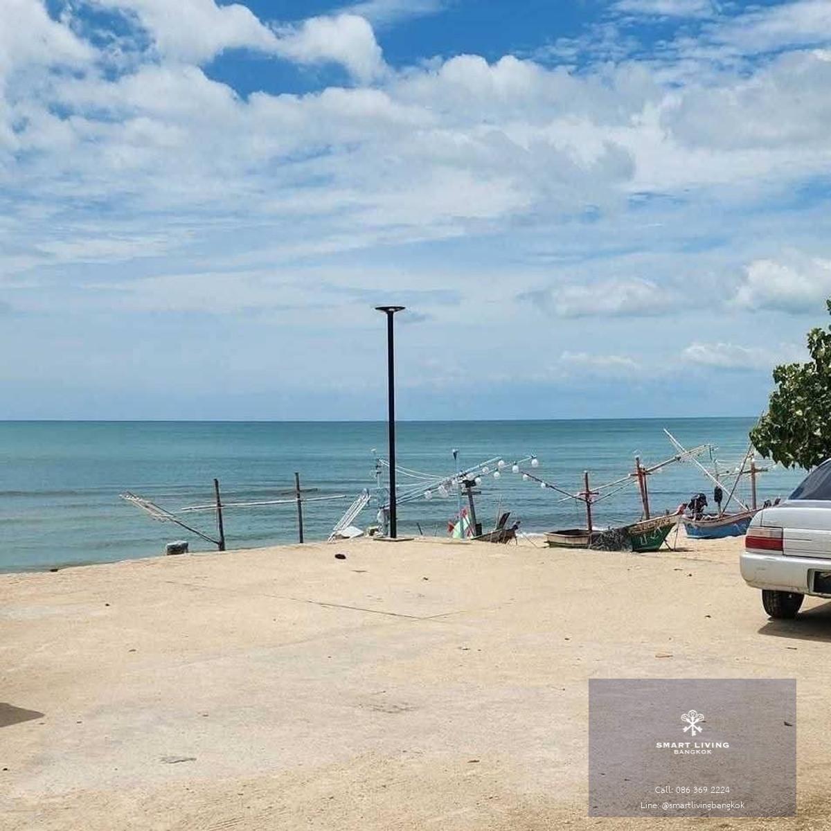 ขายที่ดินติดทะเล ประจวบคีรีขันธ์ หน้าหาดยาว 85 เมตร น้ำใส ทรายขาว ศักยภาพพัฒนาโครงการชายฝั่ง