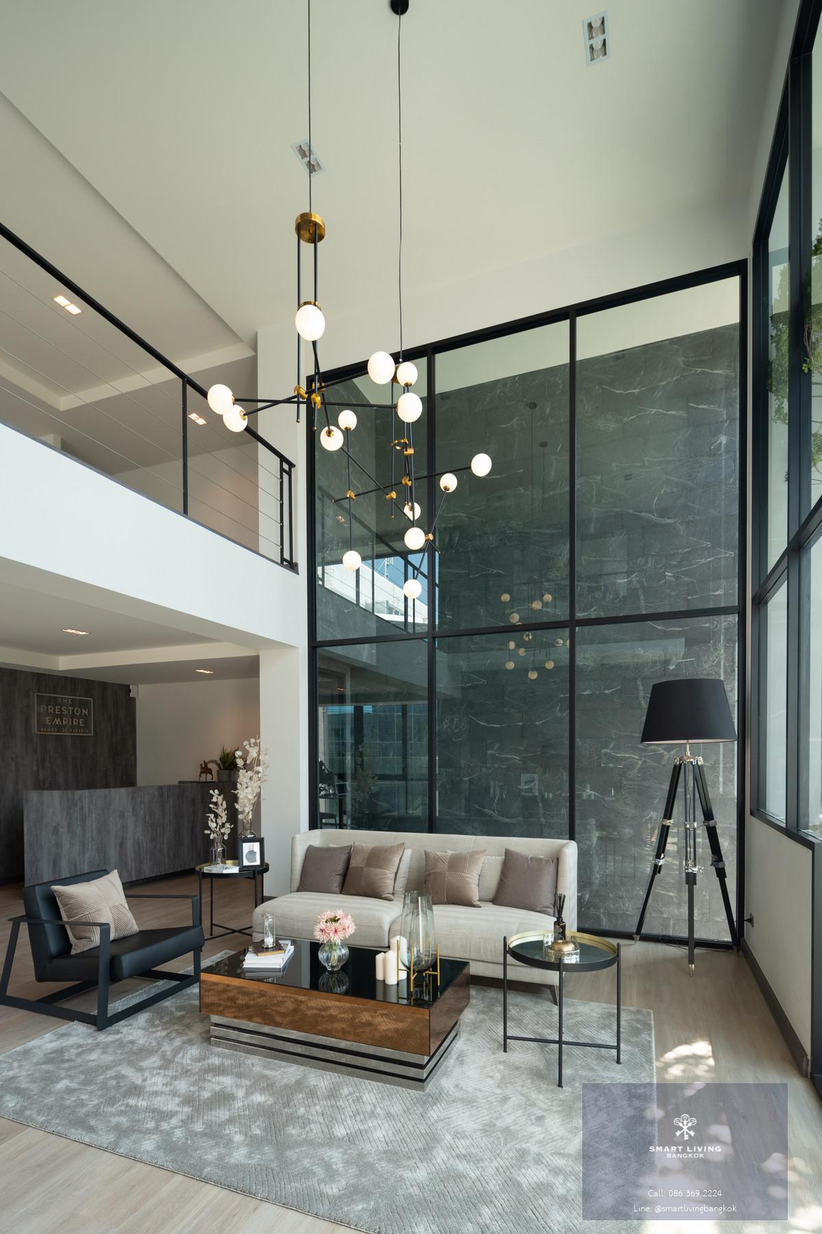 🔥ขายพร้อมเข้าอยู่ The Preston Empire โฮมออฟฟิศสุดหรู ยูนิตหลังมุม พร้อมหน้ากว้างถึง 7 เมตร และที่จอดรถ 6 คัน ใกล้จุดเชื่อมต่อทั้งเอ็มอาทีศรีกรีฑา และทางด่วนเชื่อมต่อเข้าเมือง เหมาะแก่การทำธุรกิจ เดินทางสะดวก