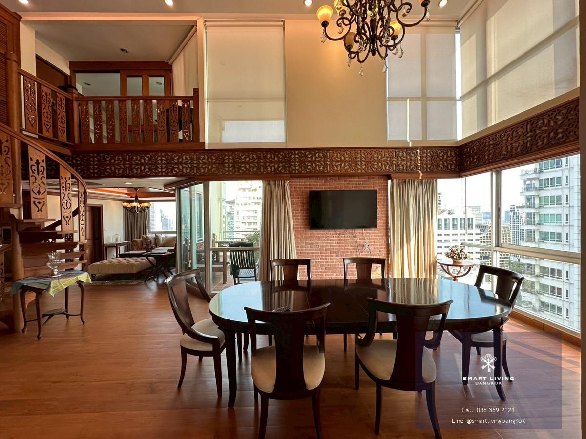 ✨ให้เช่าคอนโดDuplex The Rajdamri  3ห้องนอน เฟอร์นิจอร์และเครื่องใช้ไฟฟ้าตกแต่งครบ ระเบียงกว้างวิวตึกสูง เดินทางสะดวก ใกล้ BTSราชดำริ, สวนลุมพินี