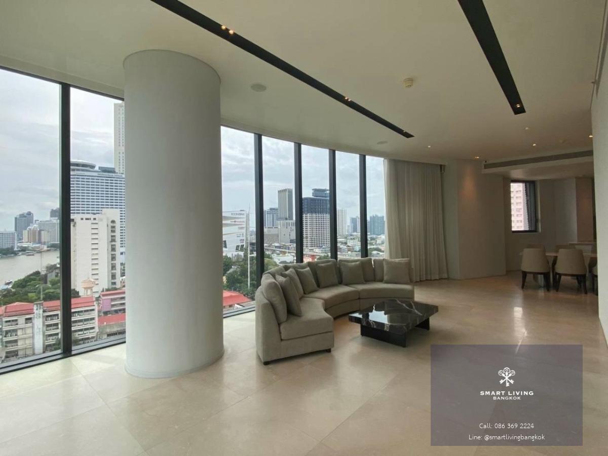 ให้เช่าคอนโดหรูริมแม่น้ำเจ้าพระยา Banyan Tree Residences Riverside Bangkok 2 ห้องนอน 160 ตร.ม. วิวแม่น้ำพาโนรามา ใกล้ ICONSIAM