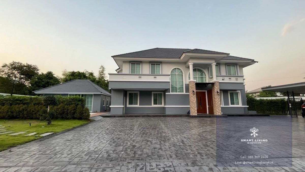 บ้านหรูพร้อมเรือนรับรองและสระว่ายน้ำส่วนตัว บนที่ดินขนาด 1 ไร่ ทำเลออเงิน รามอินทรา ใกล้ทางด่วน