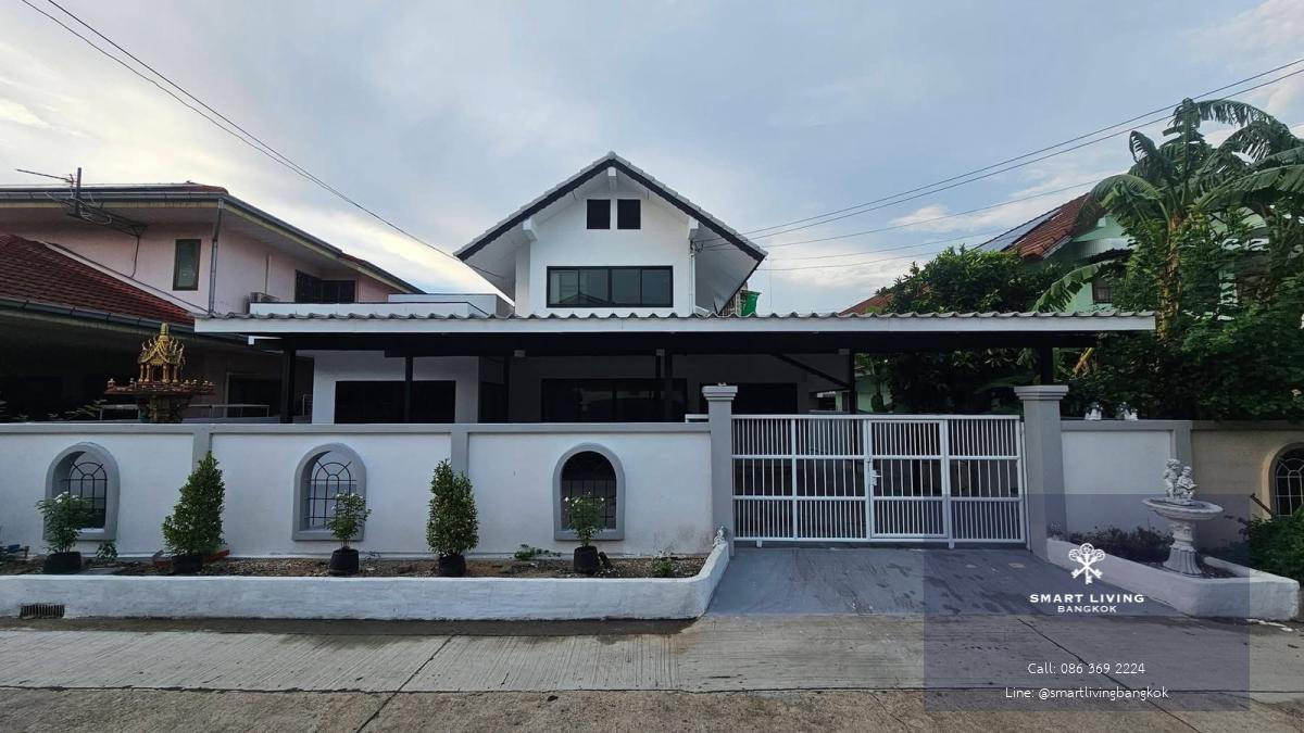 ขายบ้านเดี่ยวรีโนเวททำเลรามอินทรา ใกล้ BTS มัยลาภ ในหมู่บ้านเฉลิมสุขนิเวศน์ 9 ไม่มีค่าส่วนกลาง