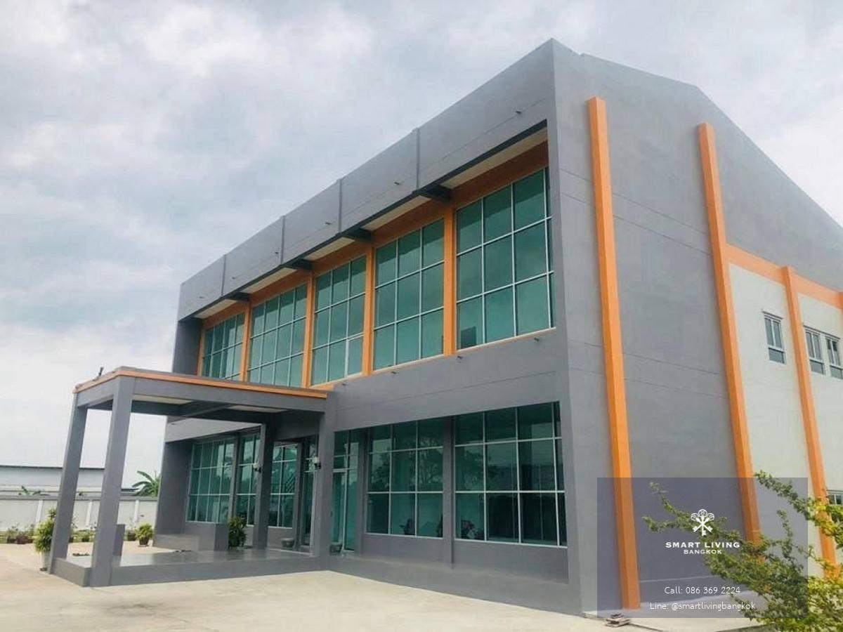 ขายโรงงานใหม่ บางเสาธง สมุทรปราการ ใกล้สนามบินสุวรรณภูมิ สำหรับโรงงานและคลังสินค้า เพื่อการลงทุนและใช้งานระยะยาว