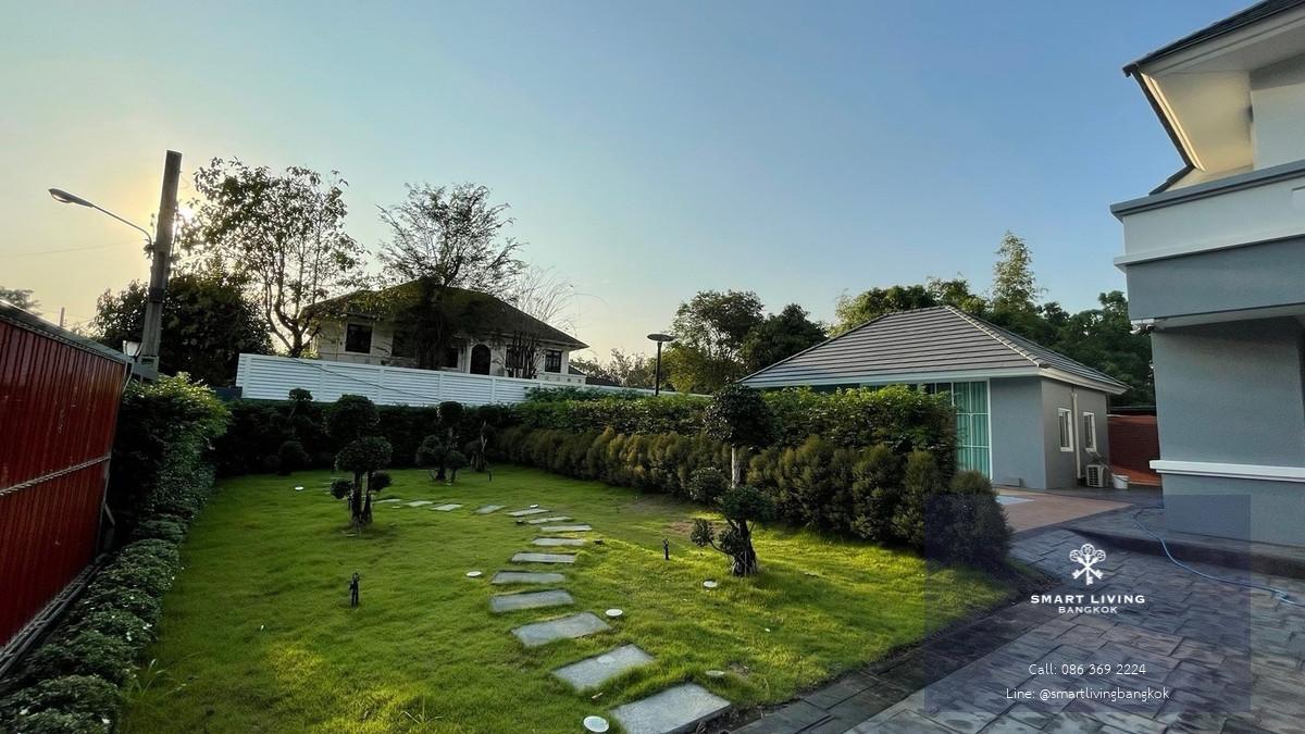 บ้านหรูพร้อมเรือนรับรองและสระว่ายน้ำส่วนตัว บนที่ดินขนาด 1 ไร่ ทำเลออเงิน รามอินทรา ใกล้ทางด่วน