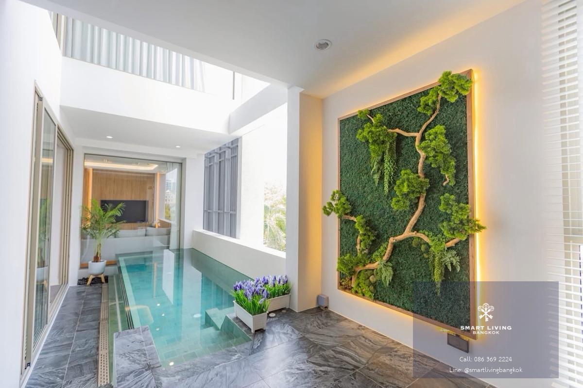 พูลวิลล่า 4 ชั้น โครงการ SYMMETRY เกษตร–นวมินทร์  ที่ดิน 45 ตร.ว พื้นที่ใช้สอย 410 ตร.ม พร้อมลิฟต์ส่วนตัว ราคา 29,900,000 บาท หรือเช่า 270,000 บาทต่อเดือน