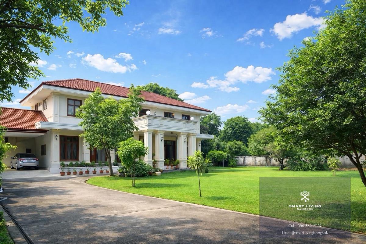 🏡 ขายบ้านพร้อมที่ดินแปลงใหญ่ 587 ตร.ว หมู่บ้านนวธานี บรรยากาศธรรมชาติ ความเป็นส่วนตัวสูง รองรับครอบครัวขนาดใหญ่ ปรับพื้นที่ได้ตามไลฟ์สไตล์