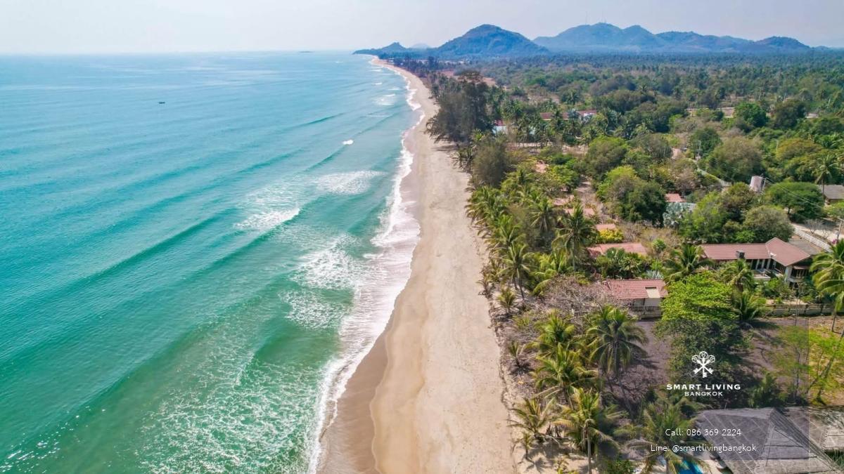 ที่ดินติดทะเลหาดแหลมกุ่ม ทับสะแก ประจวบคีรีขันธ์ หาดสวย น้ำใส หน้าหาดกว้าง 30 เมตร ไม่มีถนนคั่น