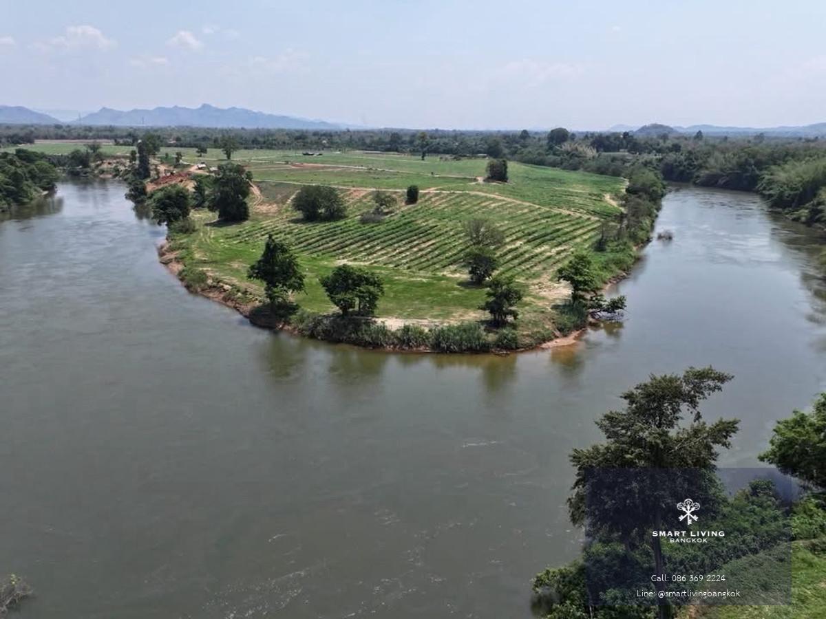ที่ดินติดแม่น้ำแควน้อย หน้ากว้าง 550 เมตร โค้งน้ำสวย วิวเปิด เหมาะทำรีสอร์ทหรู กาญจนบุรี
