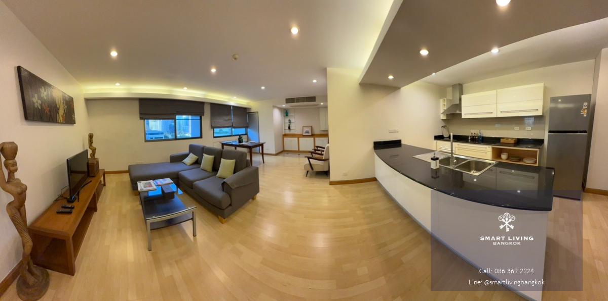 ให้เช่าคอนโดย่านหลังสวน  2 ห้องนอน 130 ตร.ม.  เฟอร์นิเจอร์ครบ ใกล้สวนลุม และ BTS ราชดำริ พร้อมเข้าอยู่