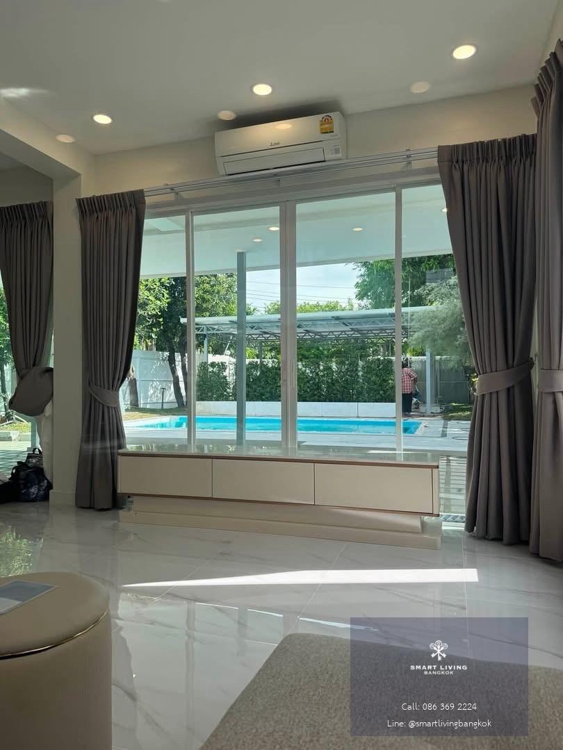 บ้านเดี่ยว Pool Villa ให้เช่า ใกล้ BTS อ่อนนุช เดินได้ประมาณ 800 เมตร บ้านพื้นที่ใหญ่ รองรับสัตว์เลี้ยง เหมาะอยู่อาศัย