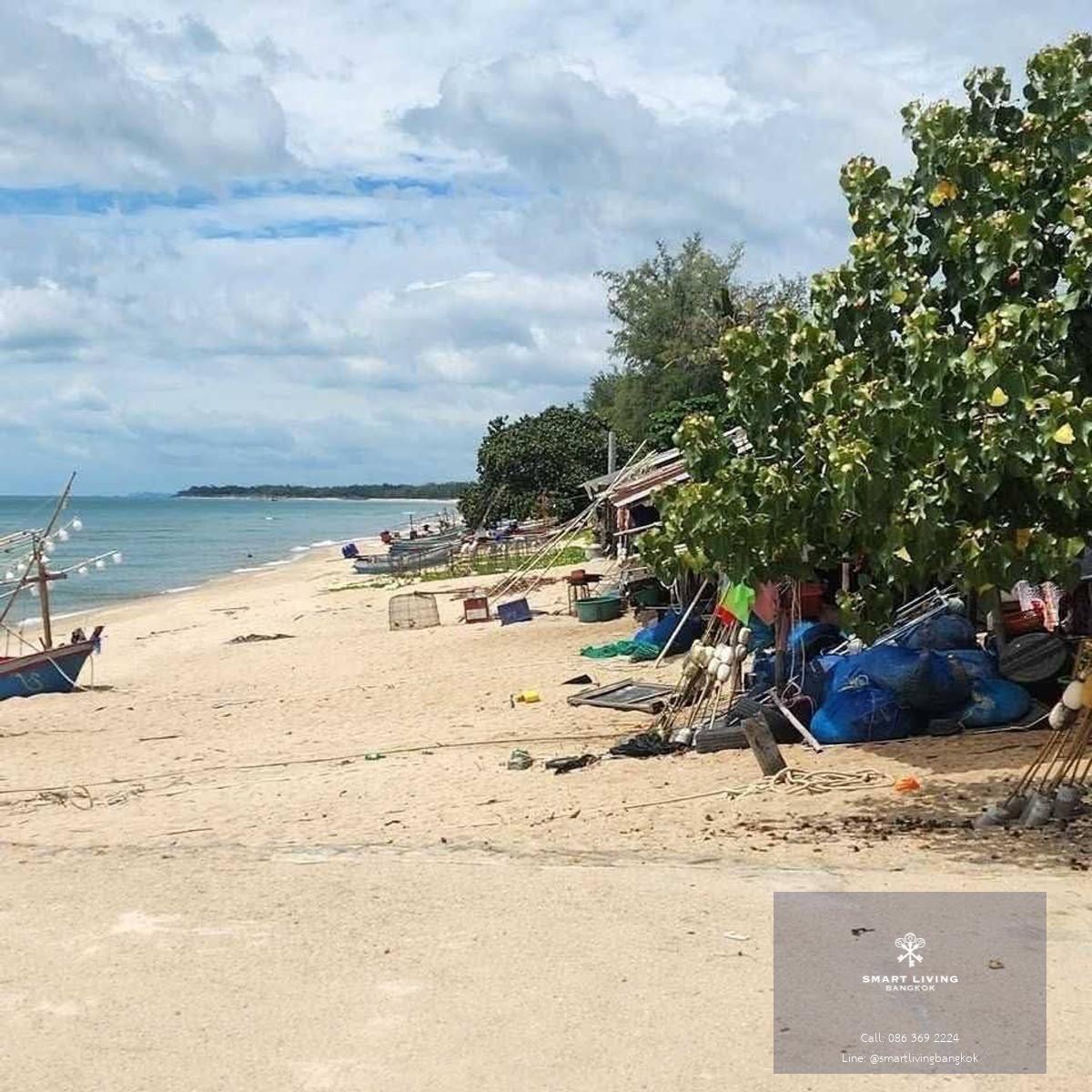 ขายที่ดินติดทะเล ประจวบคีรีขันธ์ หน้าหาดยาว 85 เมตร น้ำใส ทรายขาว ศักยภาพพัฒนาโครงการชายฝั่ง