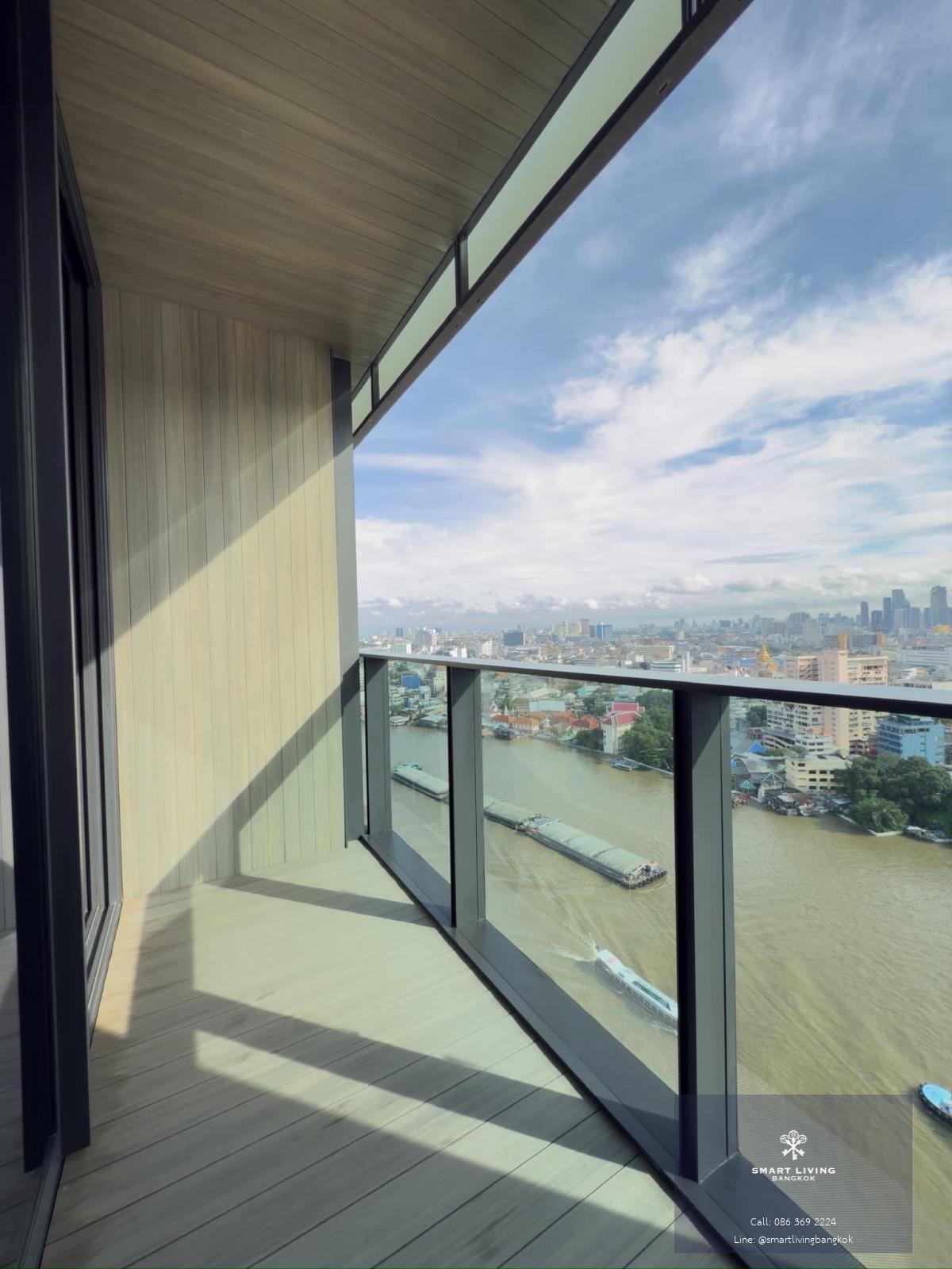 ให้เช่าคอนโดหรูริมแม่น้ำเจ้าพระยา Banyan Tree Residences Riverside Bangkok 2 ห้องนอน 178 ตร.ม. วิวแม่น้ำพาโนรามา ใกล้ ICONSIAM