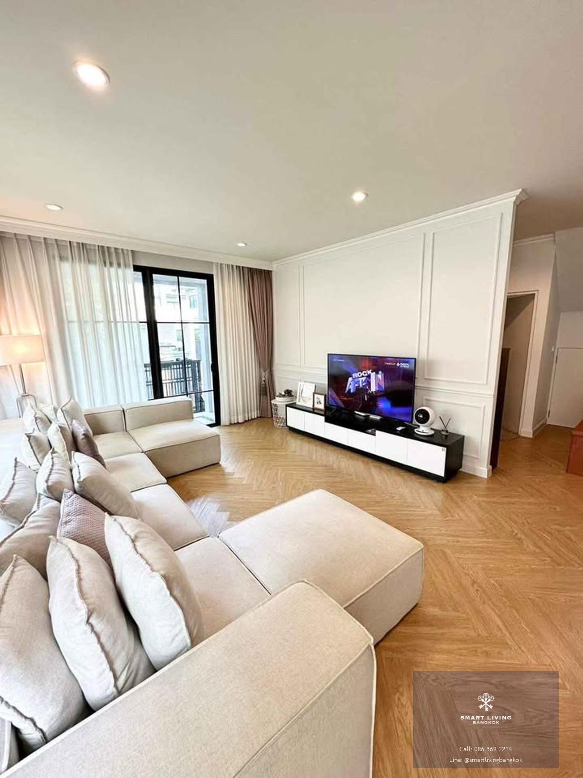 ให้เช่าบ้านเดี่ยวหรู SETTHASIRI PATTANAKARN 4 ห้องนอน แปลงมุมส่วนตัว พร้อมเฟอร์ครบ ตกแต่งสวย ใกล้ทองหล่อ-เอกมัย ทำเลดี เดินทางสะดวก พร้อมเข้าอยู่