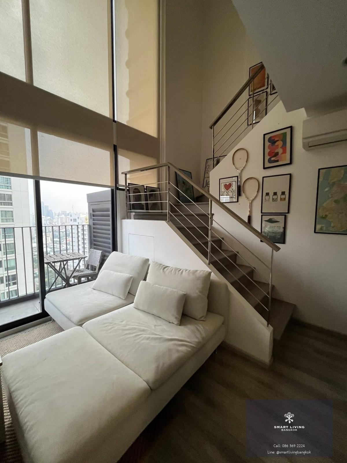ขายด่วน! คอนโด IDEO Mobi Asoke (ไอดีโอ โมบิ อโศก) ห้อง Duplex 1 ห้องนอน ชั้นสูง จอดรถ 2 คัน ติด MRT เพชรบุรี และ มศว