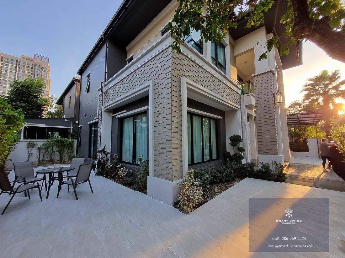 ปล่อยเช่าบ้านเดี่ยวหลังใหญ่ (80 ตร.ว. 4 ห้องนอน มีห้องล่าง) เฟอร์ครบ จอดรถได้ 7 คัน ติดตลาดกัลปพฤกษ์