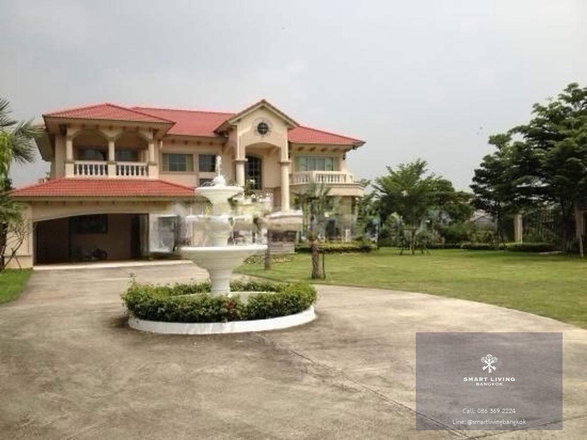 เช่าและขายคฤหาสน์หลังใหญ่ติดริมน้ำ บางพลี เทพารักษ์ กม.13 ที่ดิน 2 ไร่ ใกล้สนามบินสุวรรณภูมิ