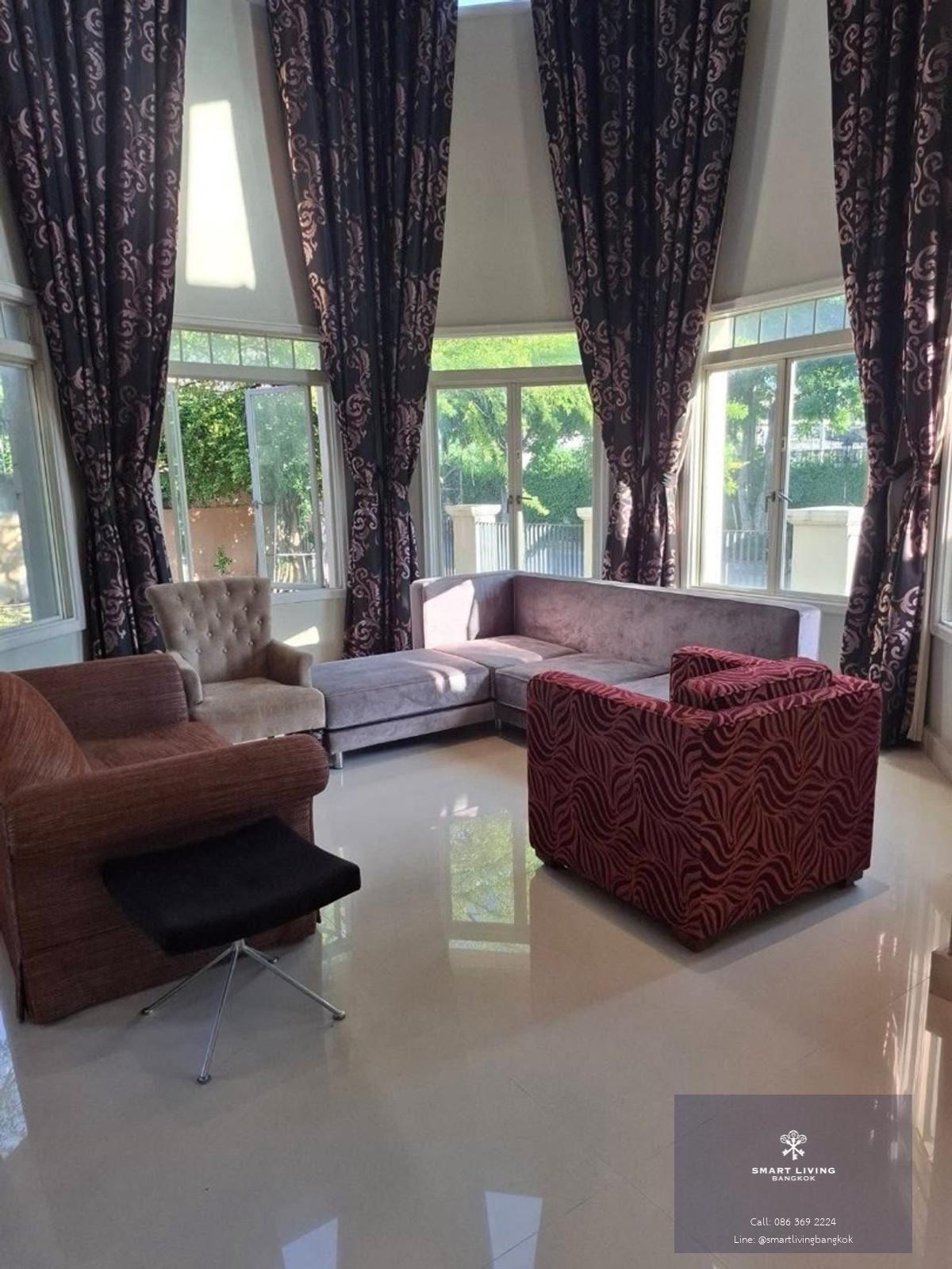 ให้เช่าบ้านเดี่ยว รามคำแหง หมู่บ้านกรีนเนอรี่วิลล์ ตรงข้ามโรงพยาบาลเกษมราษฎร์ บ้านขนาดใหญ่เหมาะอยู่อาศัย