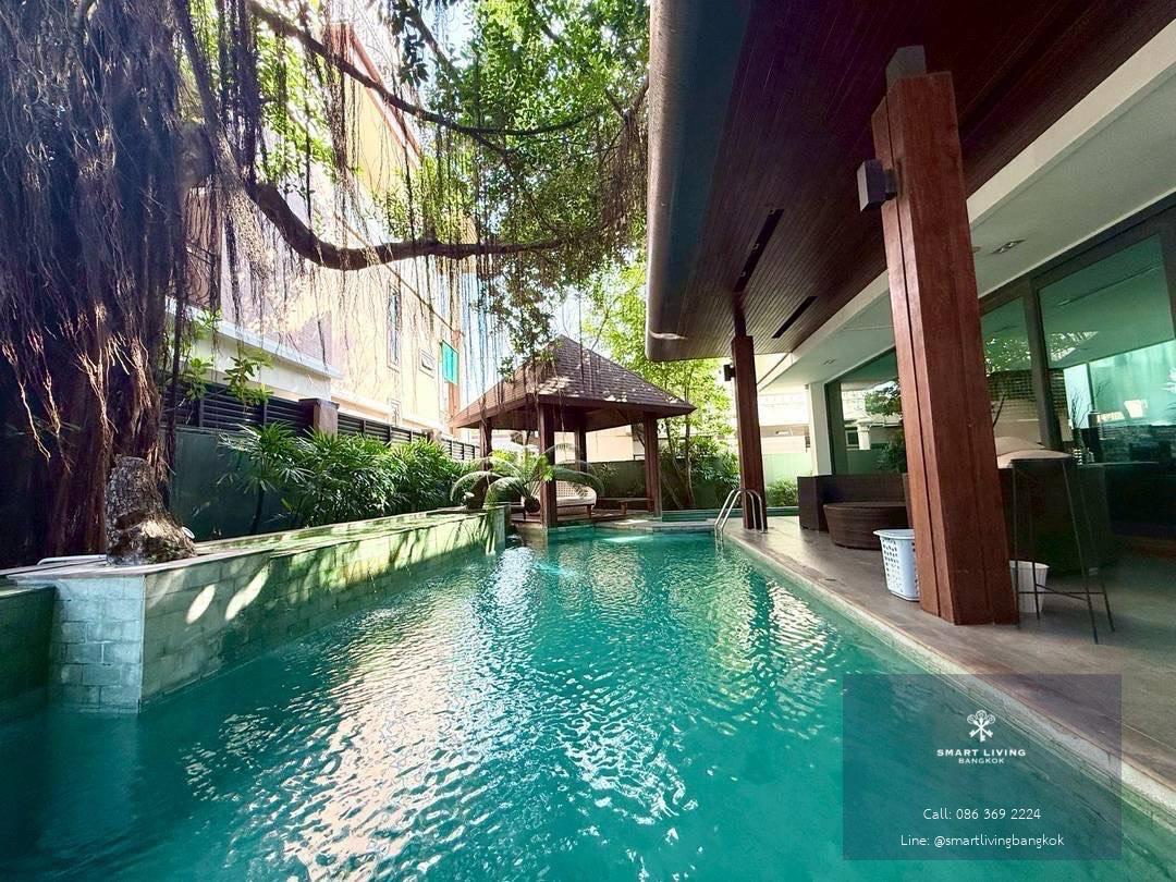 ขาย/เช่า พูลวิลล่าหรู เอกมัย พร้อมลิฟต์ 6 ห้องนอน บ้านเดี่ยว 3 ชั้น พื้นที่ 1,200 ตร.ม ใกล้ BTS เอกมัย ทำเลใจกลางเมือง