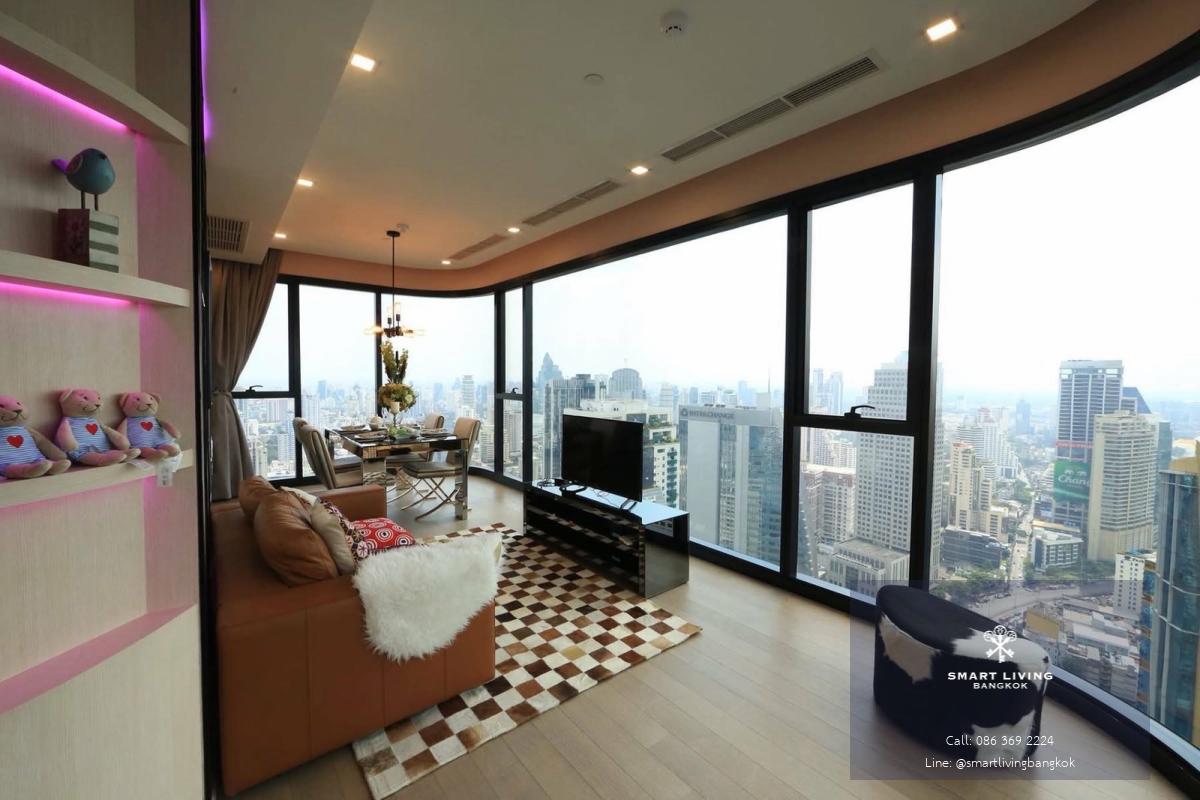 คอนโด Ashton Asoke 3 ห้องนอน 3 ห้องน้ำ ห้องหายาก วิวกระจกโค้ง ชั้นสูง พื้นที่ 100 ตร.ม. ให้เช่า 100,000 บาท
