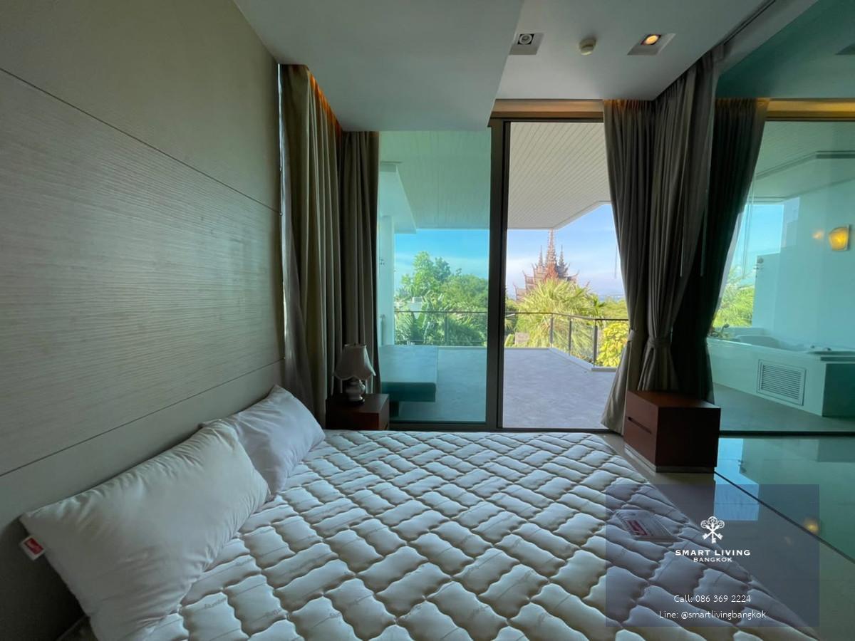 ✨ให้เช่าคอนโดริมทะเลที่  The Sanctuary Wong Amat 2ห้องนอน เฟอร์นิเจอร์ครบ ระเบียงใหญ่ เห็นวิวเต็มๆ และปราสาทสัจธรรม สวยมาก พร้อมเข้าอยู่