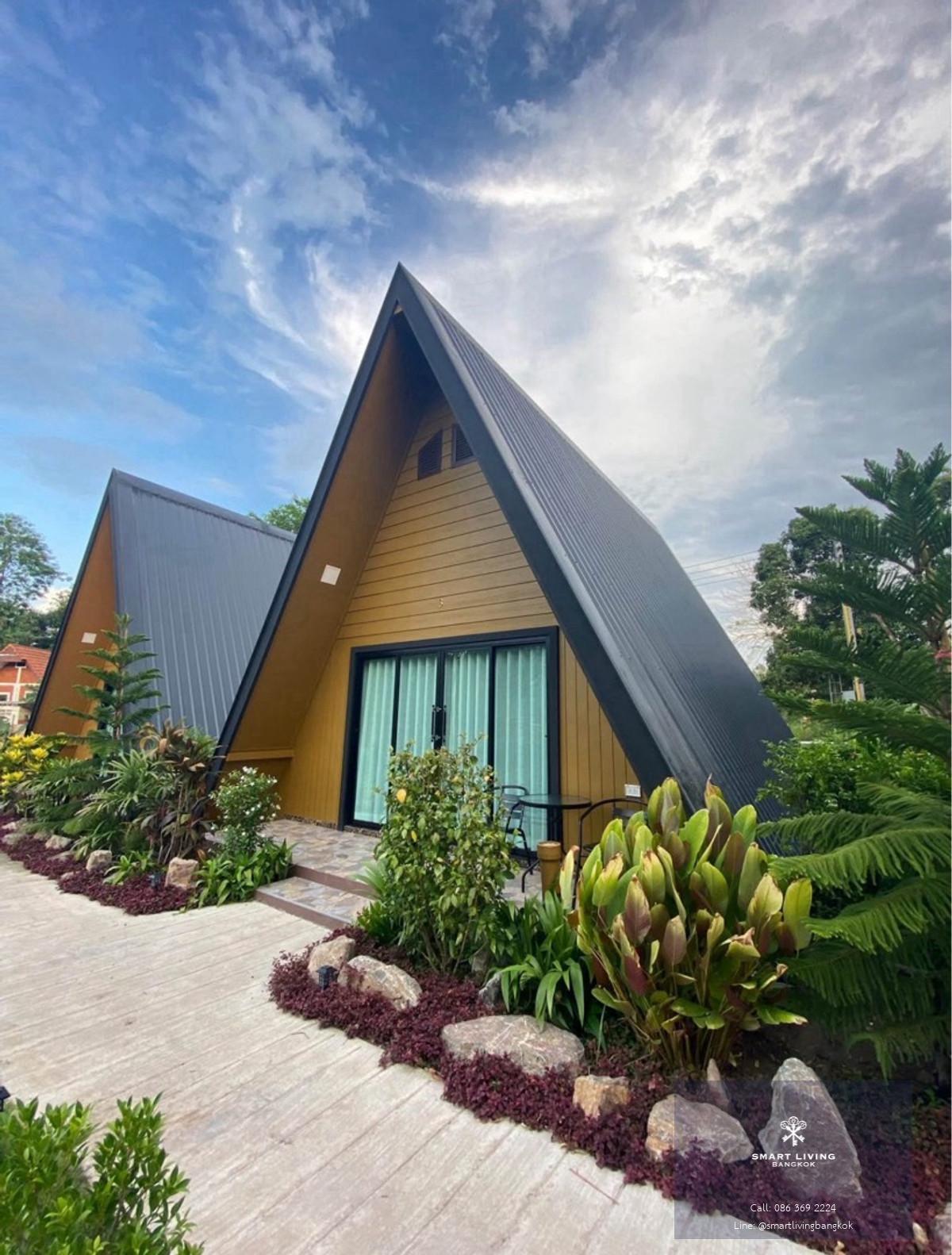 ขายธุรกิจรีสอร์ต นครนายก ใกล้เขื่อนขุนด่าน 7 หลัง สร้างใหม่ รายได้ 6 หลักต่อเดือน