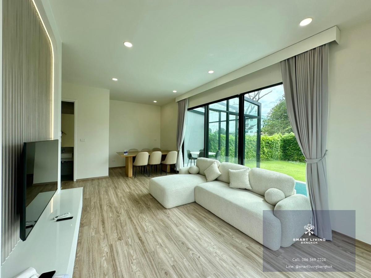 ให้เช่าบ้าน  House with private pool  อ่อนนุช-ลาดกระบัง 240 ตร.ม. 3 ห้องนอน เฟอร์ครบ ใกล้สนามบินสุวรรณภูมิ