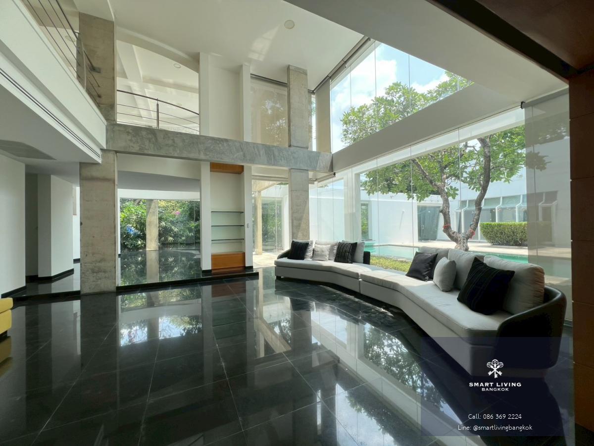 ปล่อยเช่าและขาย บ้านเดี่ยวระดับซูเปอร์ลักชัวรี  แปลงมุมวิวสวน บรรยากาศร่มรื่น ขนาดที่ดิน 1 ไร่ (4 ห้องนอน 5 ห้องน้ำ พร้อมสระว่ายน้ำ) เฟอร์นิเจอร์ครบ สังคมคุณภาพ ทำเลปากเกร็ด-แจ้งวัฒนะ ใกล้ รร.นานาชาติ ISB ในระยะเดินถึง