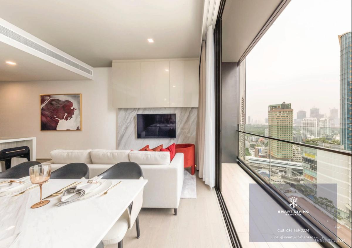ให้เช่าคอนโดหรูสไตล์ Modern Luxury ทำเลอโศก (2 นอน 86 ตร.ม.) ระเบียงกว้าง เดินเพียง 150 ม. ถึง BTS อโศก และ MRT สุขุมวิท