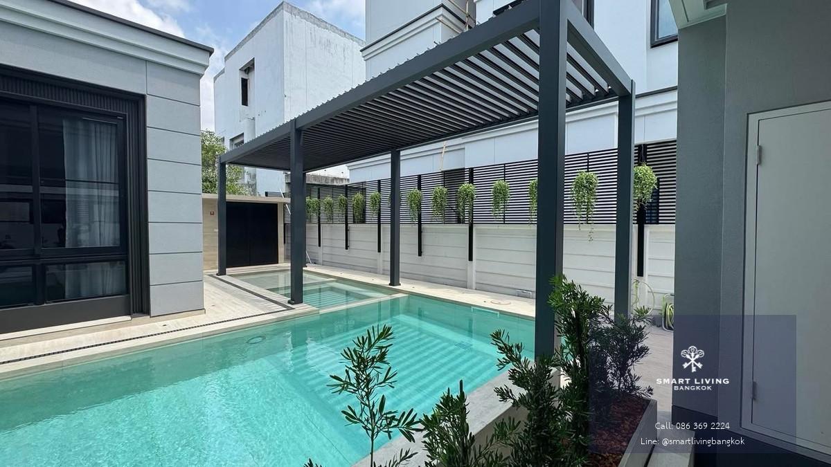 ให้เช่าบ้านเดี่ยวหรู พร้อมสระว่ายน้ำส่วนตัวและลิฟต์ ย่านกรุงเทพกรีฑา บ้านใหม่ ใกล้โรงเรียนนานาชาติ