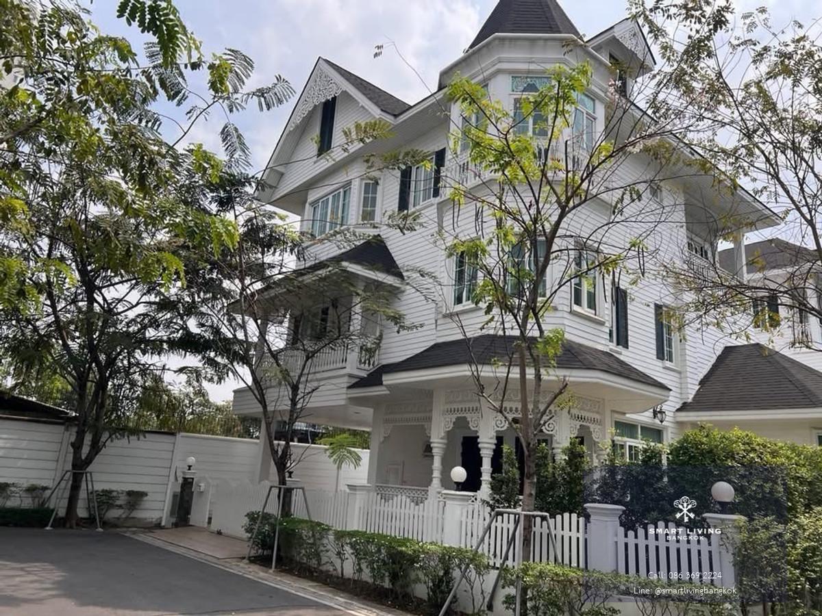 ให้เช่าบ้านเดี่ยว Fantasia Villa 4 ศรีนครินทร์ บางนา บ้านสไตล์ Victorian พื้นที่กว้าง เลี้ยงสัตว์ได้ ใกล้ MRT ศรีเอี่ยม