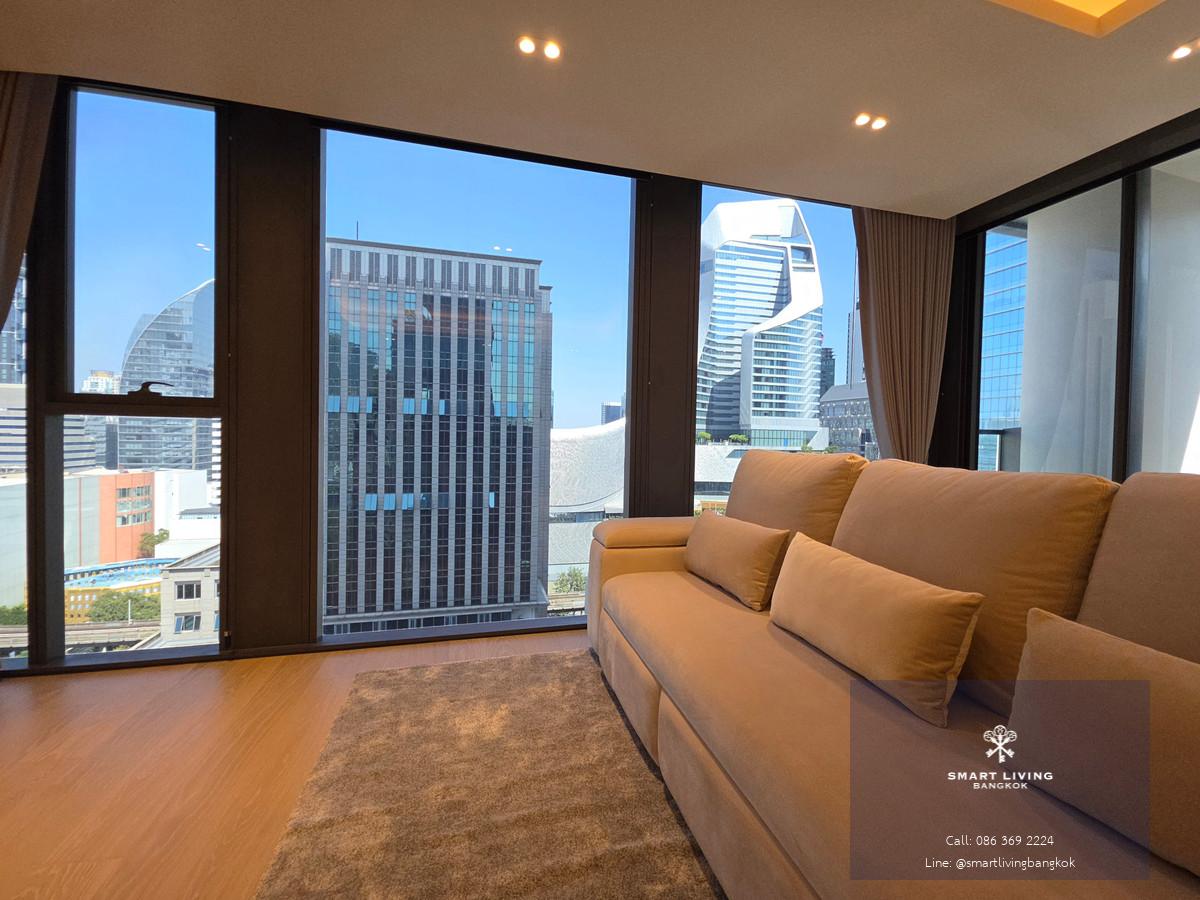 Tonson One Residence for rent!🔥  2 bedrooms, 118 sq.m., fully furnished on a high floor with an unblocked view, close to BTS Ploenchit.