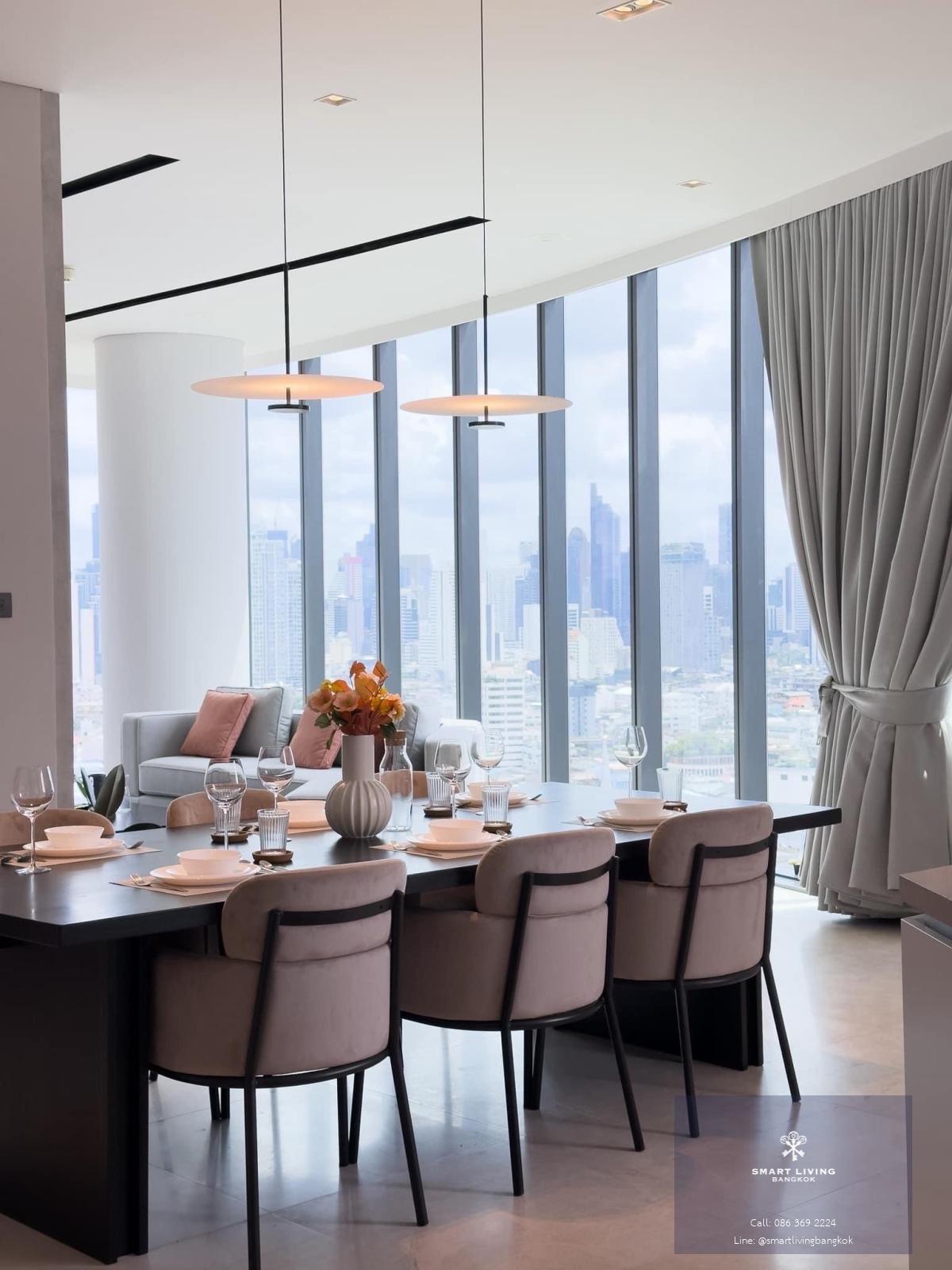 ให้เช่าคอนโดหรูริมแม่น้ำเจ้าพระยา Banyan Tree Residences Riverside Bangkok 2 ห้องนอน 178 ตร.ม. วิวแม่น้ำพาโนรามา ใกล้ ICONSIAM