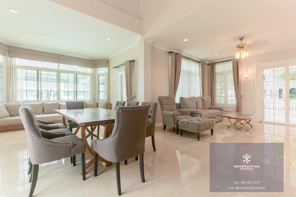 ให้เช่าบ้านเดี่ยว Fantasia Villa 4 ศรีนครินทร์ บางนา บ้านสไตล์ Victorian พื้นที่กว้าง เลี้ยงสัตว์ได้ ใกล้ MRT ศรีเอี่ยม